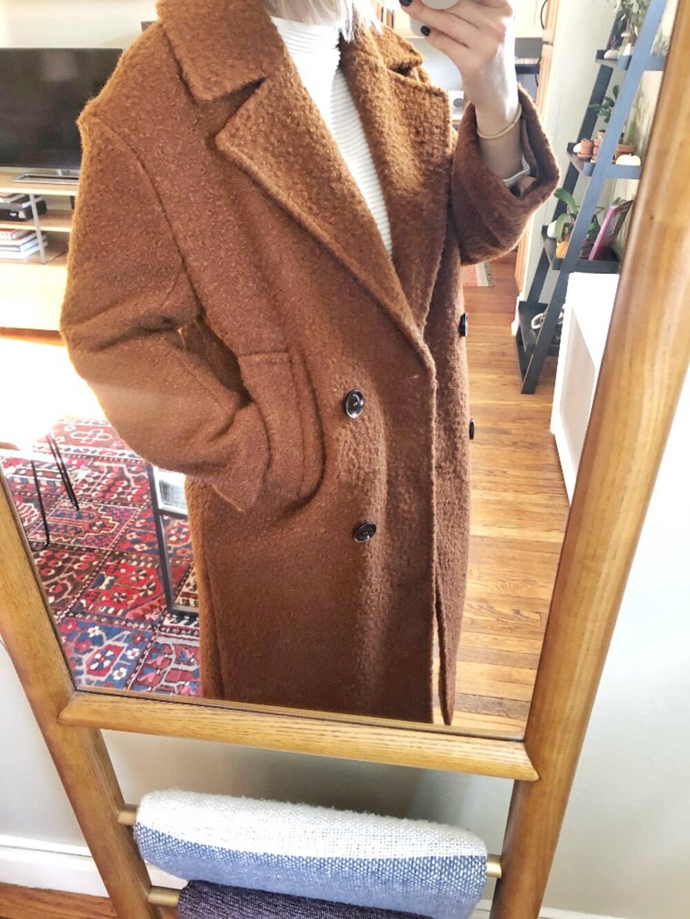 Topshop Brown Teddy Coat US 2